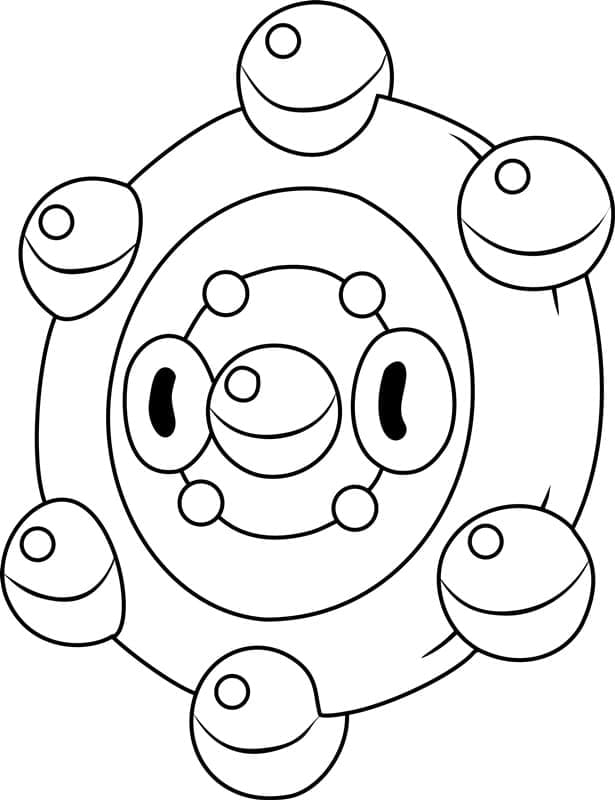 Tô màu Pokemon Bronzor 1 Tô màu Pokemon Bronzor dễ thương cho bé