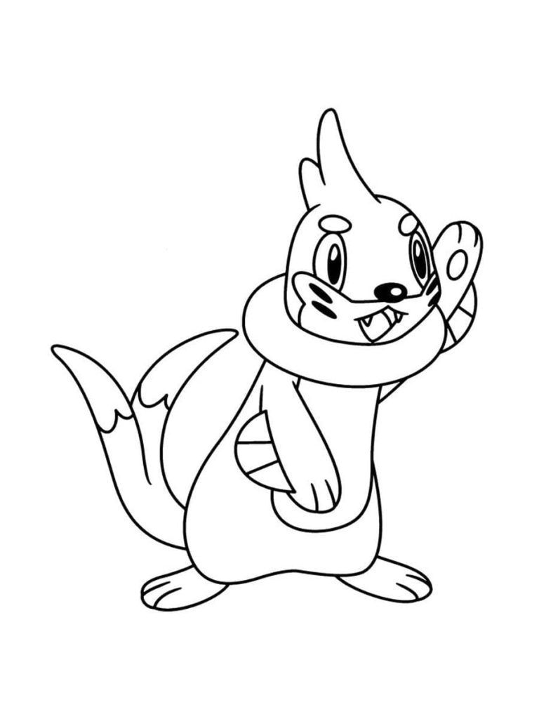 Tô màu Pokemon Buizel cho bé tập tô