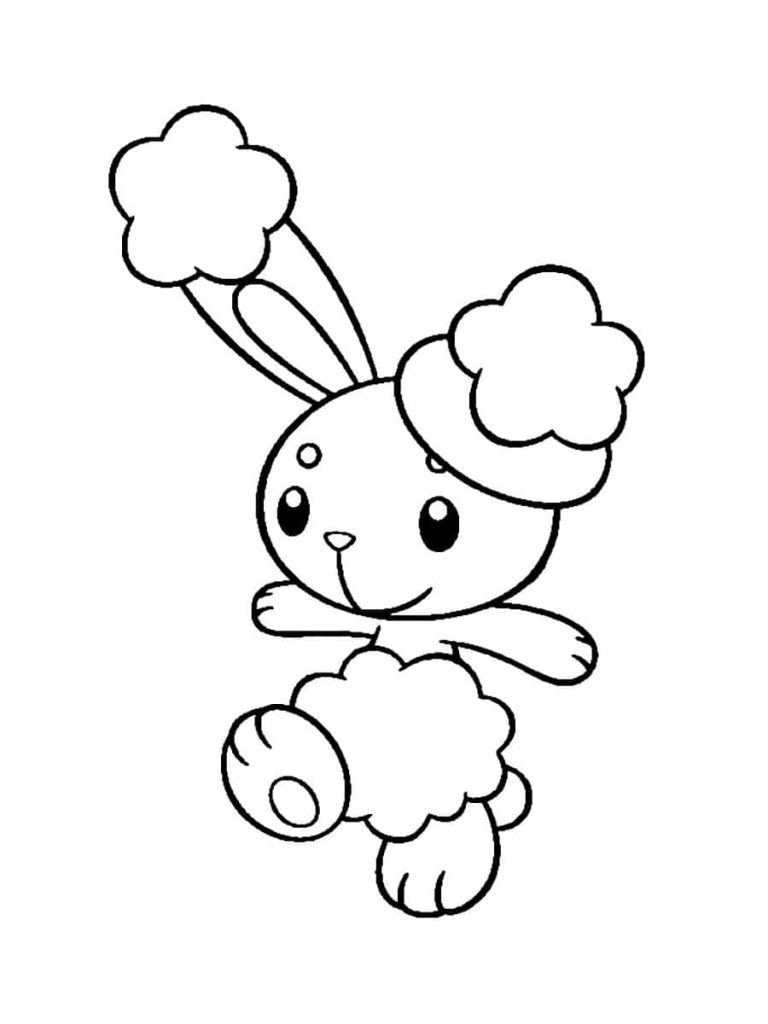 Tô màu Pokemon Buneary 1 Tô màu Pokemon Buneary giúp bé rèn luyện khả năng tô màu