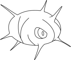 Tô màu Pokemon Cascoon cho bé tập tô