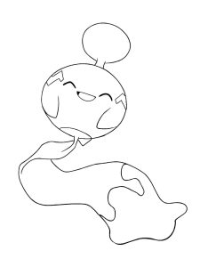 Tô màu Pokemon Chimecho cho bé tập tô