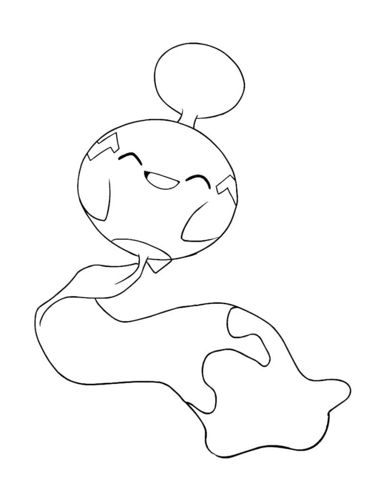 Tô màu Pokemon Chimecho 1 Tô màu Pokemon Chimecho cho bé tập tô