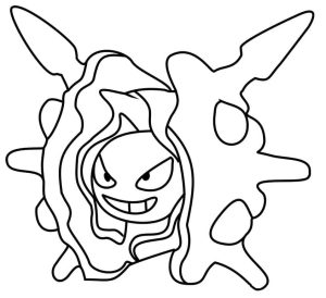 Tô màu Pokemon Cloyster cho bé tập tô