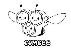Tô màu Pokemon Combee dễ thương cho bé