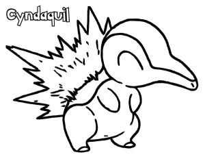 Tô màu Pokemon Cyndaquil dễ thương cho bé