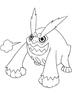 Tô màu pokemon darmanitan giúp bé rèn luyện khả năng tô màu