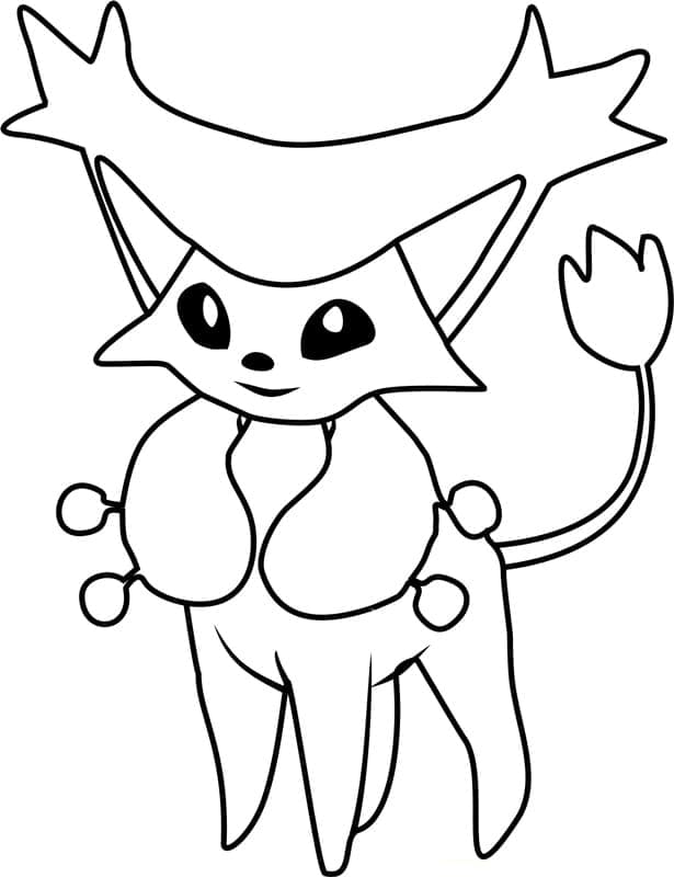Tô màu Pokemon Delcatty 1 Tô màu Pokemon Delcatty dễ thương cho bé