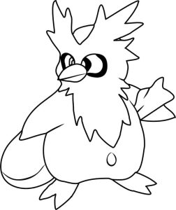 Tô màu Pokemon Delibird giúp bé rèn luyện khả năng tô màu