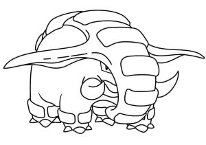 Tô màu Pokemon Donphan cho bé tập tô