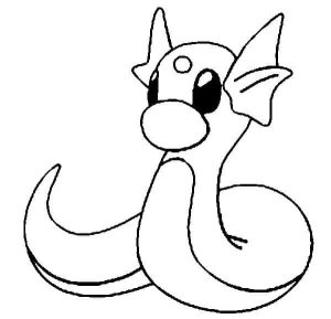 Tô màu Pokemon Dratini giúp bé rèn luyện khả năng tô màu
