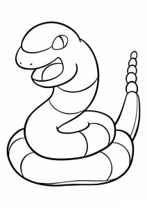Tô màu Pokemon Ekans dễ thương cho bé