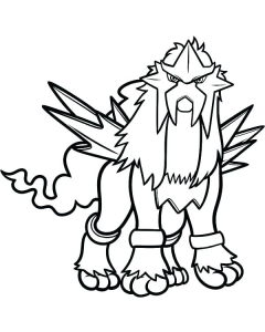 Tô màu pokemon entei giúp bé rèn luyện khả năng tô màu