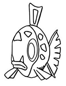 Tô màu Pokemon Feebas dễ thương cho bé