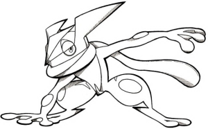 Tô màu pokemon gekkoga dễ thương cho bé