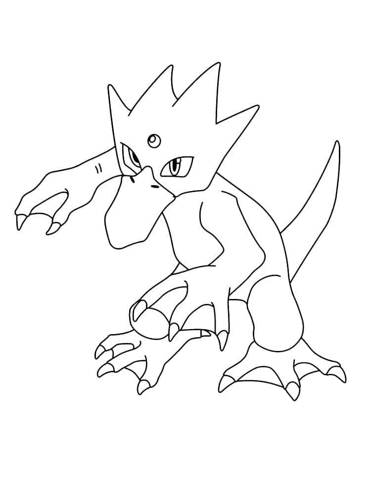 Tô màu Pokemon Golduck 1 Tô màu Pokemon Golduck dễ thương cho bé
