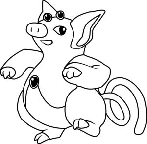 Tô màu Pokemon Grumpig dễ thương cho bé