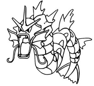 Tô màu Pokemon Gyarados dễ thương cho bé