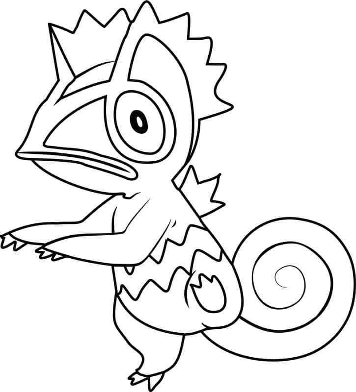 Tô màu Pokemon Kecleon 1 Tô màu Pokemon Kecleon giúp bé rèn luyện khả năng tô màu