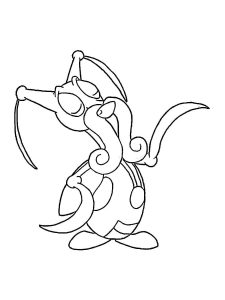 Tô màu Pokemon Kricketune cho bé tập tô