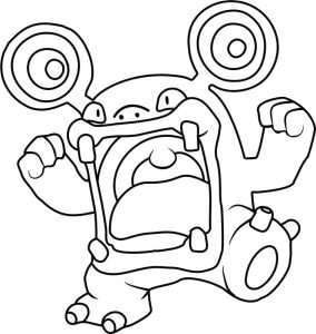 Tô màu Pokemon Loudred giúp bé rèn luyện khả năng tô màu