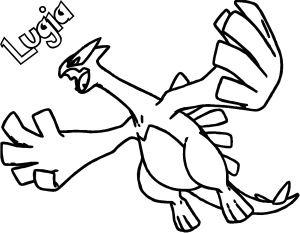 Tô màu pokemon lugia tức giận cho bé tập tô