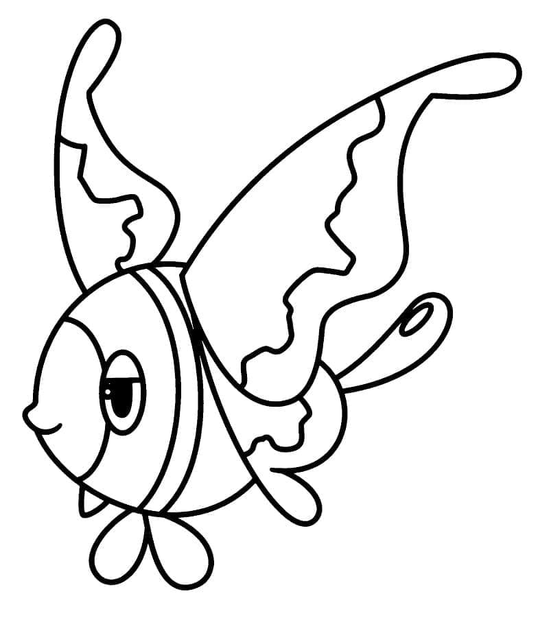 Tô màu Pokemon Lumineon 1 Tô màu Pokemon Lumineon dễ thương cho bé