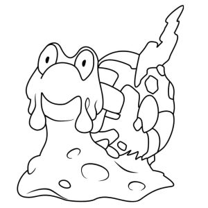 Tô màu Pokemon Magcargo dễ thương cho bé