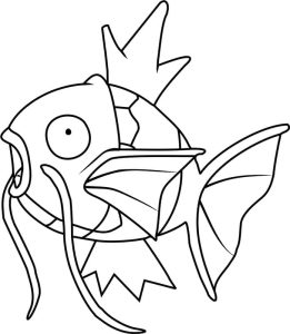 Tô màu Pokemon Magikarp cho bé tập tô