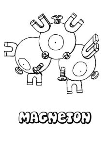 Tô màu Pokemon Magneton dễ thương cho bé