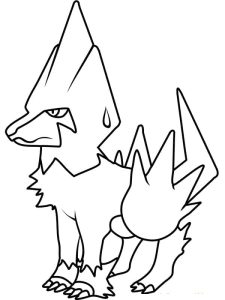 Tô màu Pokemon Manectric giúp bé rèn luyện khả năng tô màu