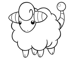 Tô màu Pokemon Mareep cho bé tập tô