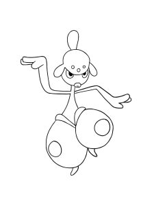 Tô màu Pokemon Medicham cho bé tập tô