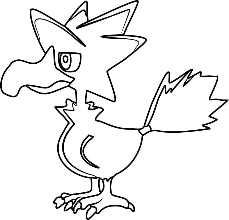 Tô màu Pokemon Murkrow 1 Tô màu Pokemon Murkrow dễ thương cho bé