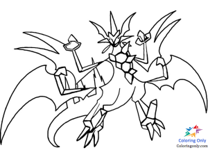 Tô màu pokemon necrozma ultra cho bé tập tô