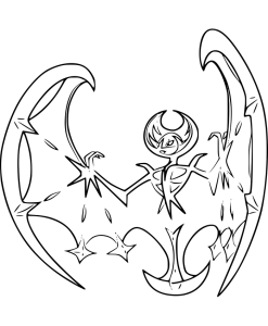 Tô màu pokemon nguyệt luân lunala giúp bé rèn luyện khả năng tô màu