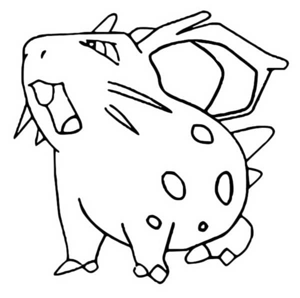 Tô màu Pokemon Nidoran(f) 1 Tô màu Pokemon Nidoran(f) giúp bé rèn luyện khả năng tô màu