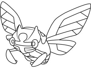 Tô màu Pokemon Ninjask cho bé tập tô