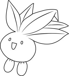Tô màu Pokemon Oddish cho bé tập tô