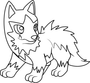 Tô màu Pokemon Poochyena giúp bé rèn luyện khả năng tô màu