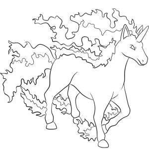 Tô màu Pokemon Rapidash cho bé tập tô