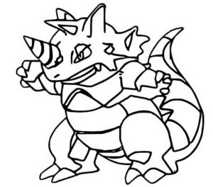 Tô màu Pokemon Rhydon giúp bé rèn luyện khả năng tô màu