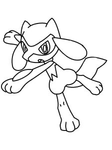 Tô màu Pokemon Riolu cho bé tập tô