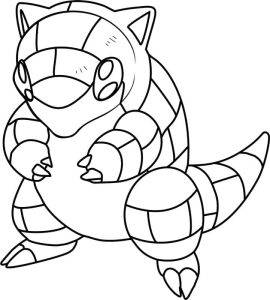 Tô màu Pokemon Sandshrew giúp bé rèn luyện khả năng tô màu