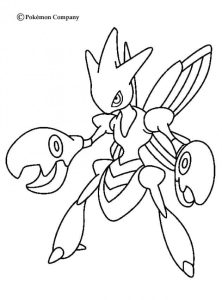 Tô màu Pokemon Scizor dễ thương cho bé