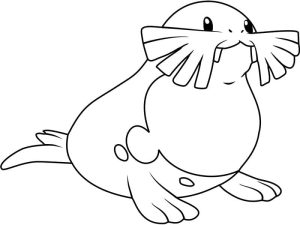 Tô màu Pokemon Sealeo giúp bé rèn luyện khả năng tô màu