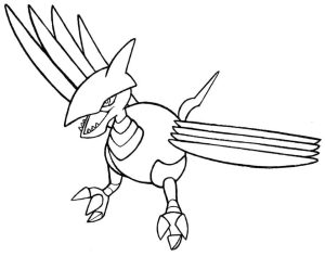Tô màu Pokemon Skarmory cho bé tập tô