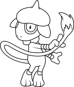 Tô màu Pokemon Smeargle dễ thương cho bé