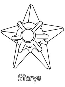 Tô màu Pokemon Staryu dễ thương cho bé