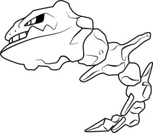 Tô màu Pokemon Steelix dễ thương cho bé