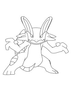 Tô màu Pokemon Swampert dễ thương cho bé